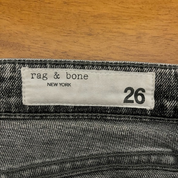 Rag and Bone Nina High Rise Frayed Hem Ankle Flare Jeans - Picture 5 of 5